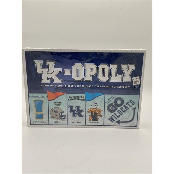 Late  For The Sky Other - UK Opoly University of Kentucky Wildcats Board Game  Alumni Students Party - NEW